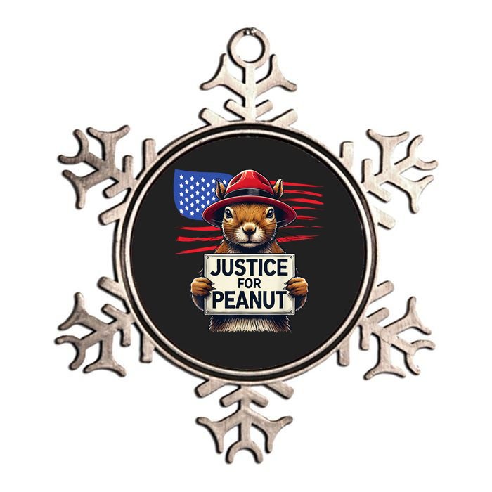 Justice For Peanut The Squirrel Metallic Star Ornament