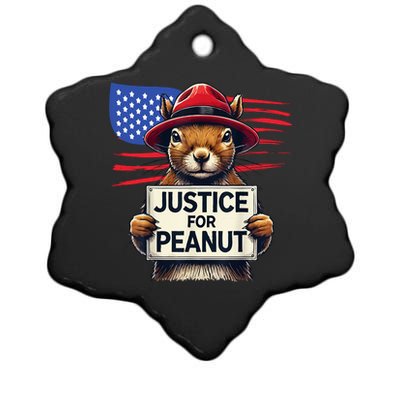 Justice For Peanut The Squirrel Ceramic Star Ornament