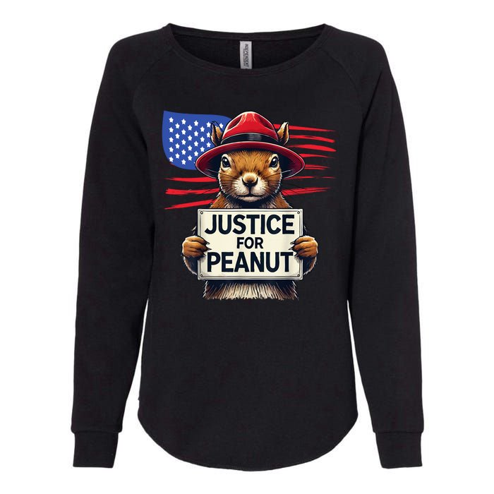 Justice For Peanut The Squirrel Womens California Wash Sweatshirt