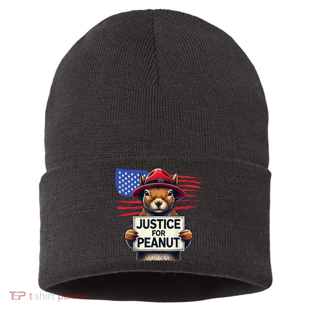 Justice For Peanut The Squirrel Sustainable Knit Beanie
