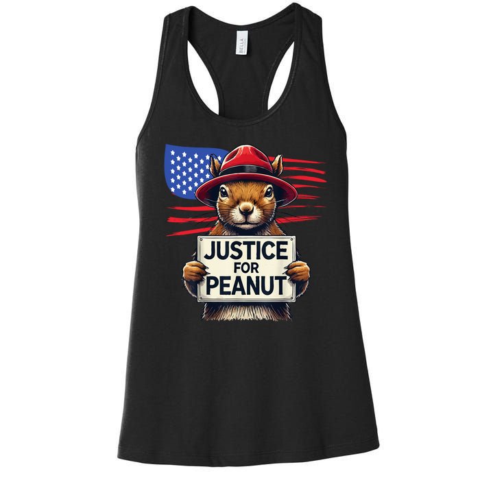 Justice For Peanut The Squirrel Women's Racerback Tank