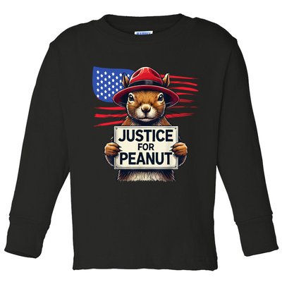 Justice For Peanut The Squirrel Toddler Long Sleeve Shirt
