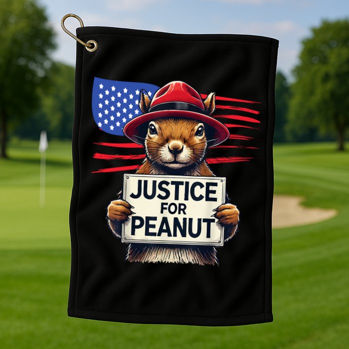 Justice For Peanut The Squirrel Golf Towel