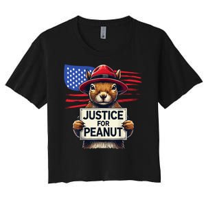 Justice For Peanut The Squirrel Women's Crop Top Tee