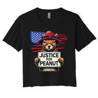 Justice For Peanut The Squirrel Women's Crop Top Tee