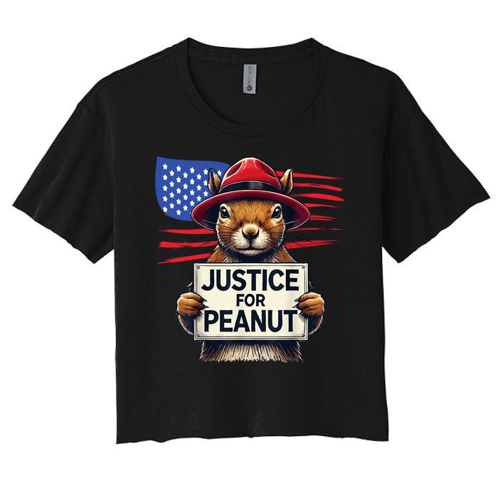 Justice For Peanut The Squirrel Women's Crop Top Tee