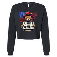 Justice For Peanut The Squirrel Cropped Pullover Crew