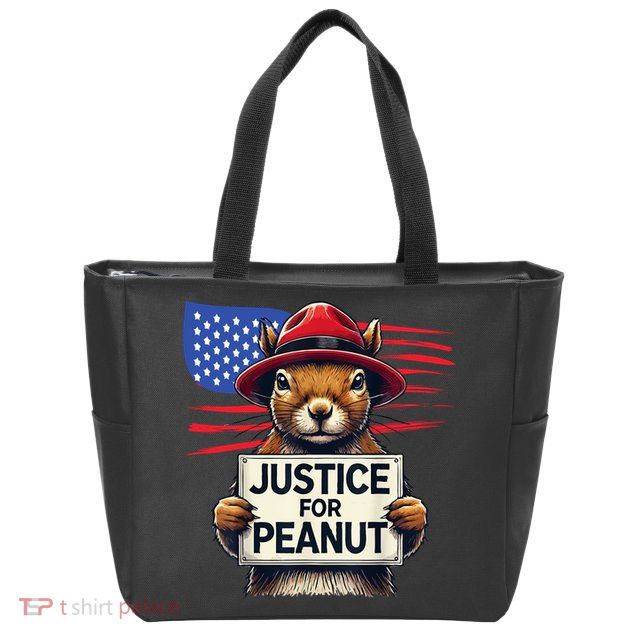 Justice For Peanut The Squirrel Zip Tote Bag