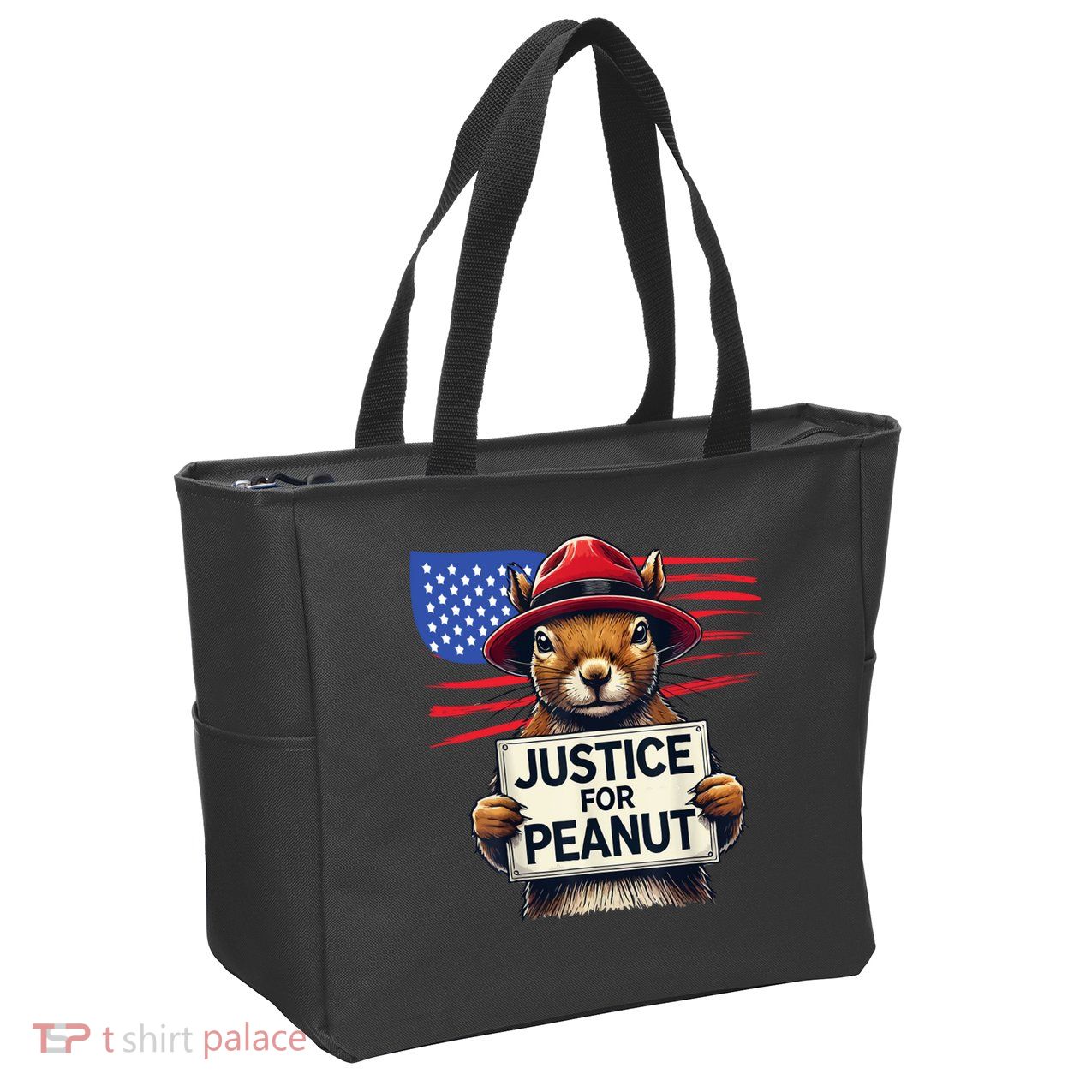 Justice For Peanut The Squirrel Zip Tote Bag