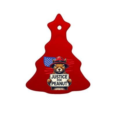 Justice For Peanut The Squirrel Ceramic Tree Ornament