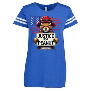 Justice For Peanut The Squirrel Enza Ladies Jersey Football T-Shirt