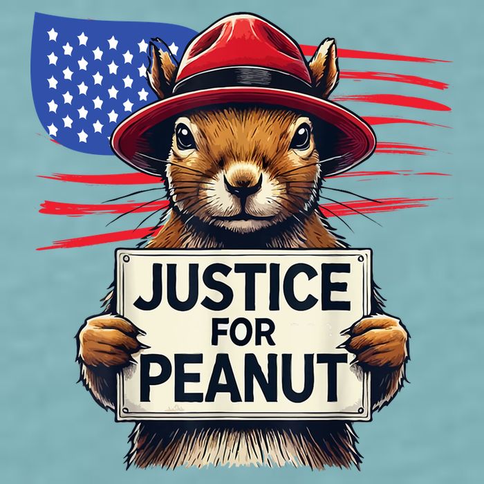 Justice For Peanut The Squirrel Sueded Cloud Jersey T-Shirt