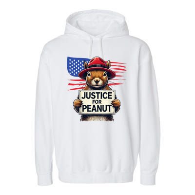 Justice For Peanut The Squirrel Garment-Dyed Fleece Hoodie