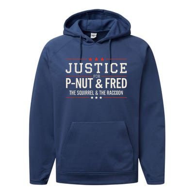 Justice For Peanut The Squirrel & Fred The Raccoon Performance Fleece Hoodie