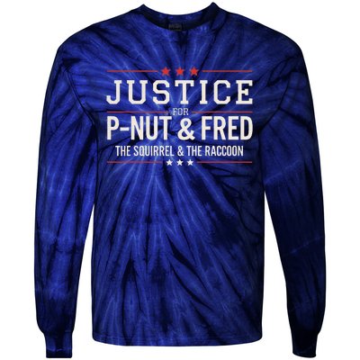 Justice For Peanut The Squirrel & Fred The Raccoon Tie-Dye Long Sleeve Shirt