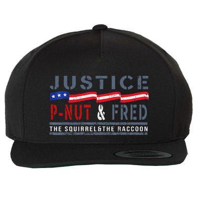 Justice For Pnut And Fred The Squirrel And Peanut Justice Wool Snapback Cap