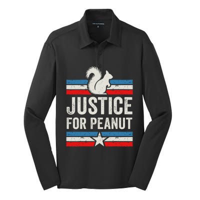 Justice For Peanut The Squirrels Silk Touch Performance Long Sleeve Polo