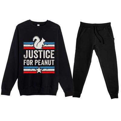 Justice For Peanut The Squirrels Premium Crewneck Sweatsuit Set