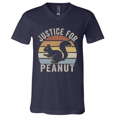 Justice For Peanut The Squirrel The Squirrel Pnut V-Neck T-Shirt