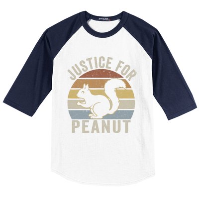 Justice For Peanut The Squirrel The Squirrel Pnut Baseball Sleeve Shirt