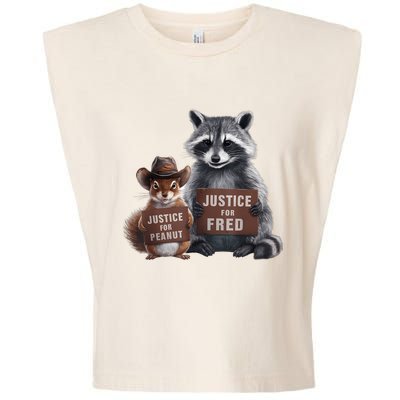 Justice For Peanut The Squirrel Justice For Fred The Raccoon Garment-Dyed Women's Muscle Tee