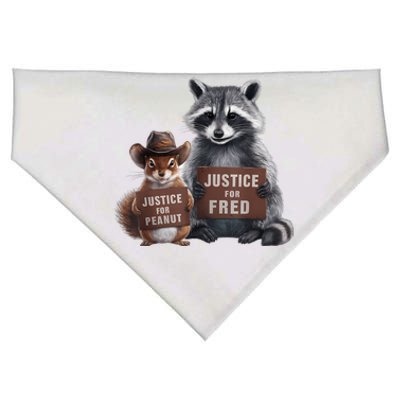 Justice For Peanut The Squirrel Justice For Fred The Raccoon USA-Made Doggie Bandana