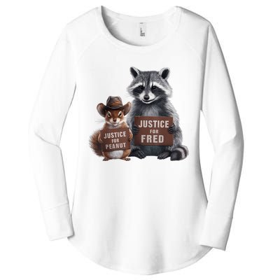 Justice For Peanut The Squirrel Justice For Fred The Raccoon Women's Perfect Tri Tunic Long Sleeve Shirt