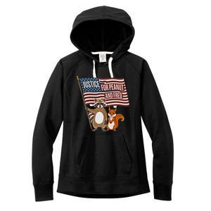 Justice For Peanut The Squirrel 2024 Women's Fleece Hoodie