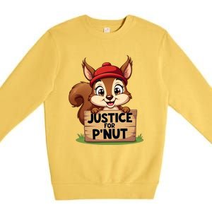 Justice For P Nut Funny Squirrel Premium Crewneck Sweatshirt