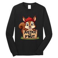 Justice For P Nut Funny Squirrel Long Sleeve Shirt