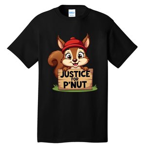 Justice For P Nut Funny Squirrel Tall T-Shirt