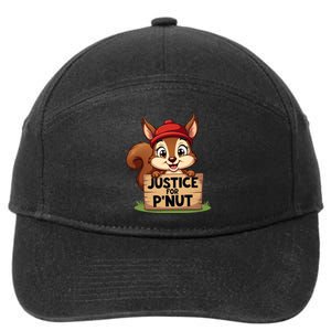 Justice For P Nut Funny Squirrel 7-Panel Snapback Hat