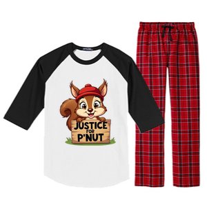 Justice For P Nut Funny Squirrel Raglan Sleeve Pajama Set