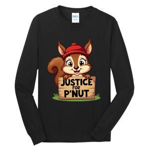 Justice For P Nut Funny Squirrel Tall Long Sleeve T-Shirt