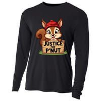 Justice For P Nut Funny Squirrel Cooling Performance Long Sleeve Crew