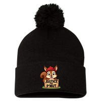 Justice For P Nut Funny Squirrel Pom Pom 12in Knit Beanie