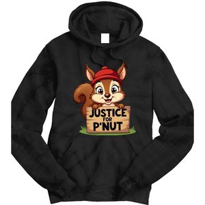 Justice For P Nut Funny Squirrel Tie Dye Hoodie