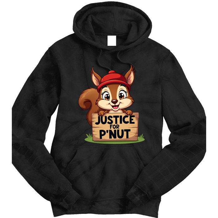 Justice For P Nut Funny Squirrel Tie Dye Hoodie