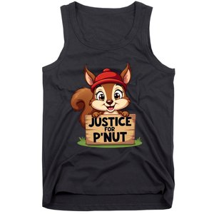 Justice For P Nut Funny Squirrel Tank Top