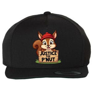 Justice For P Nut Funny Squirrel Wool Snapback Cap