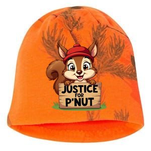 Justice For P Nut Funny Squirrel Kati - Camo Knit Beanie