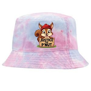 Justice For P Nut Funny Squirrel Tie-Dyed Bucket Hat