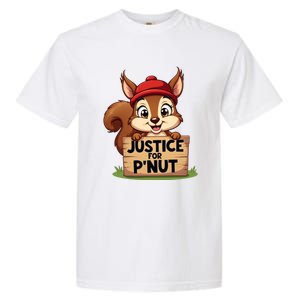 Justice For P Nut Funny Squirrel Garment-Dyed Heavyweight T-Shirt