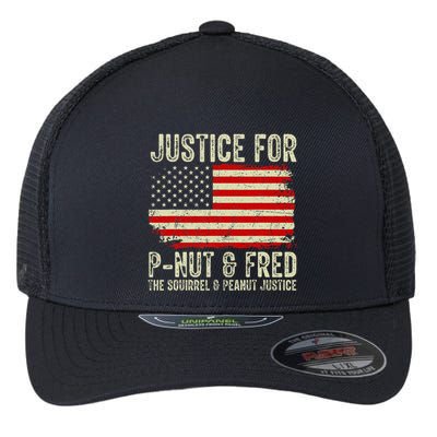 Justice For P Nut And Fred The Squirrel And Peanut Justice Flexfit Unipanel Trucker Cap