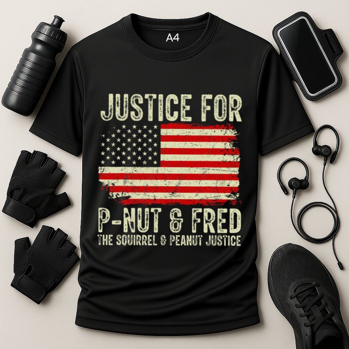 Justice For P Nut And Fred The Squirrel And Peanut Justice Performance Shirt