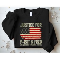 Justice For P Nut And Fred The Squirrel And Peanut Justice Sweatshirt