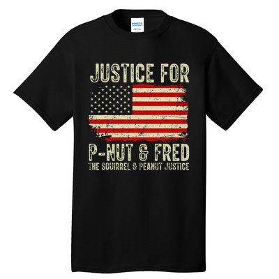 Justice For P Nut And Fred The Squirrel And Peanut Justice Tall T-Shirt