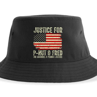 Justice For P Nut And Fred The Squirrel And Peanut Justice Sustainable Bucket Hat