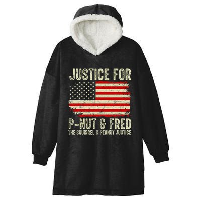 Justice For P Nut And Fred The Squirrel And Peanut Justice Hooded Wearable Blanket