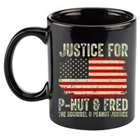 Justice For P Nut And Fred The Squirrel And Peanut Justice 11oz C Handle Ceramic Mug